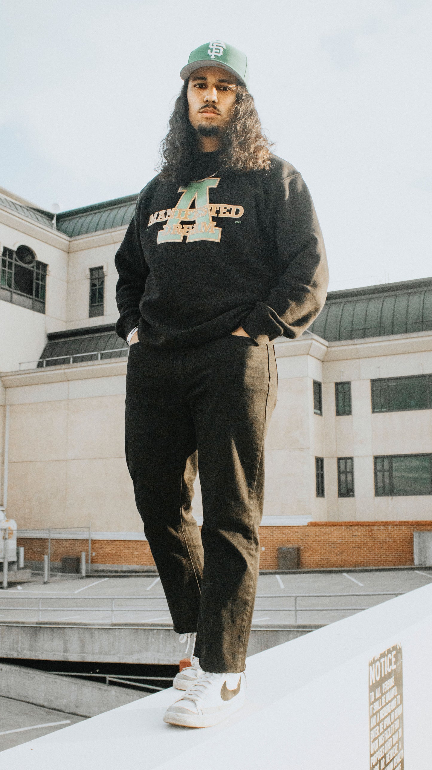 Black University Crewneck